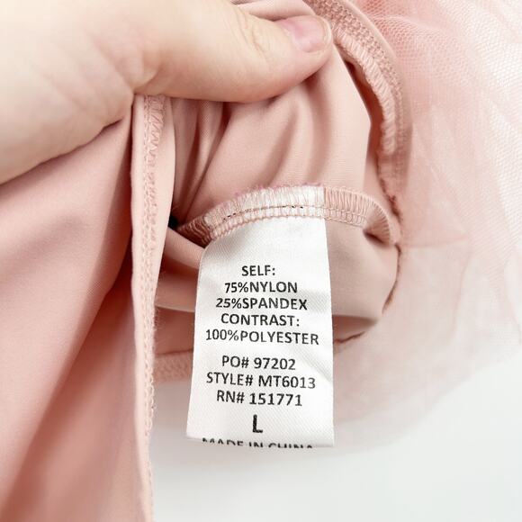 Her Entire Name Says Grace Balletcore Ballerina Tulle‎ Off Shoulder Bodysuit L - Picture 4 of 5